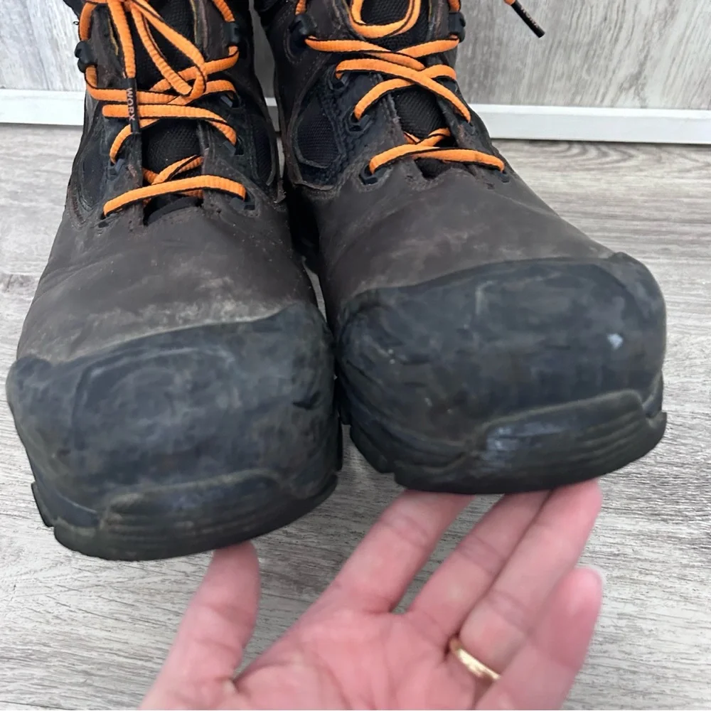 Magnum Barcelona 6.0 Safety Toe Work Boots Waterproof Men’s 10.5 Brown Orange